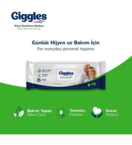 Giggles Vücut Temizleme Havlusu 50 Adet