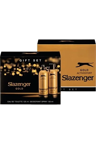 Slazenger Active Sport Gold 125 Ml + 150 Ml Deodorant Erkek Parfümü Yeni Ürün