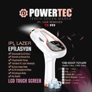 powertec lazer epilasyon cihazı